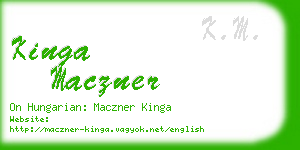 kinga maczner business card